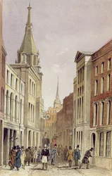 Lombard Street East, avec St. Edmund le Roi, c.1850